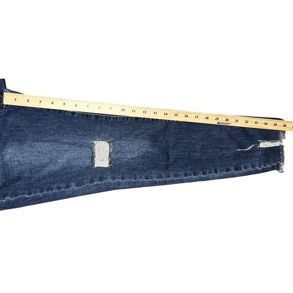 NWT Cupshe Button Fly Distressed High-Rise Skinny Jeans XL 32"x26" - Picture 3 of 8